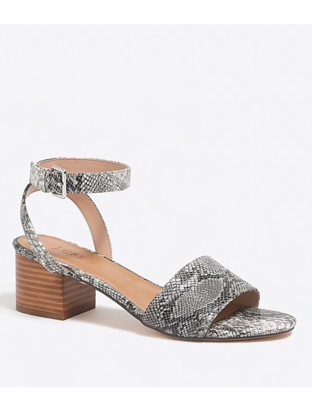 🆕 JCrew Snake Block Heel Sandal